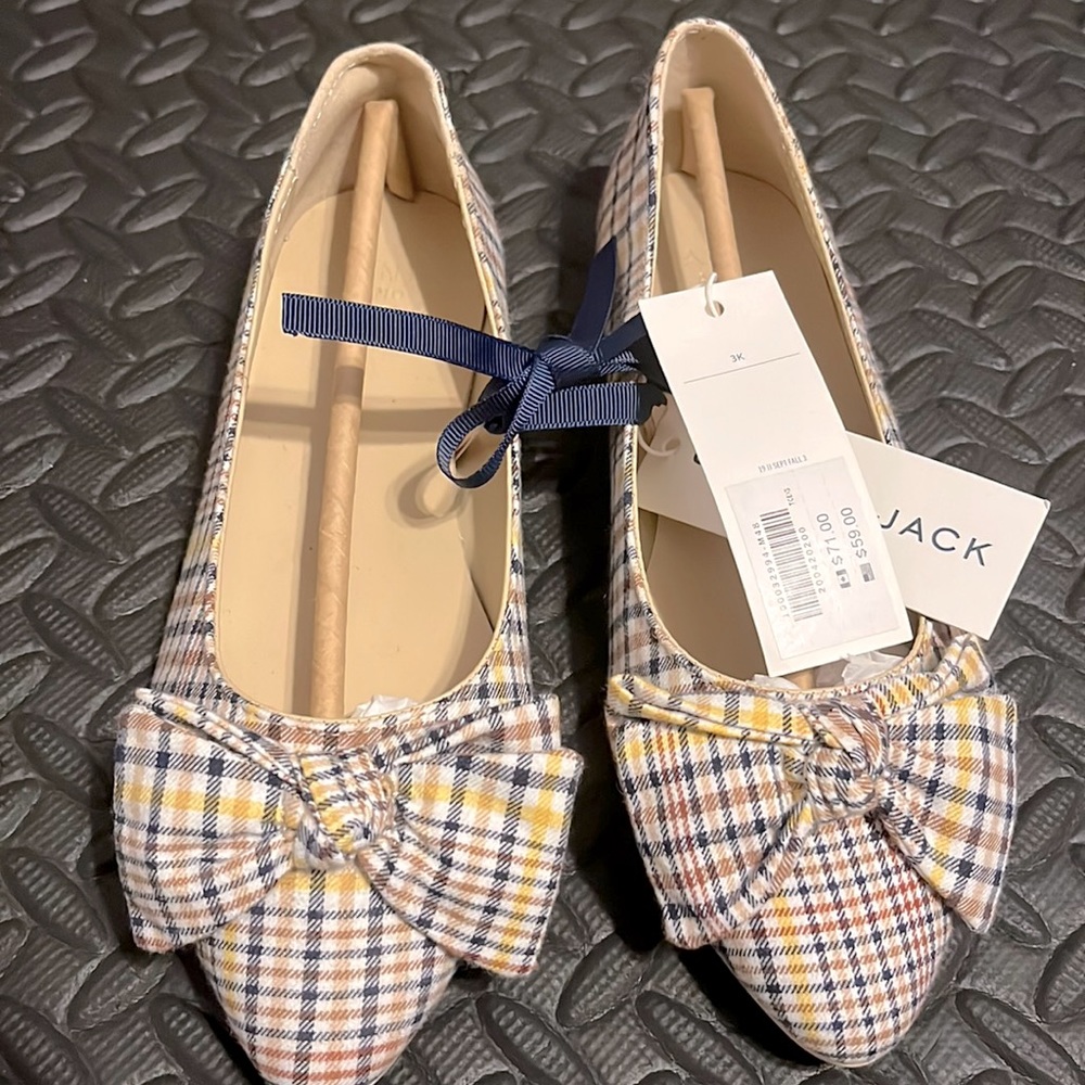 NWT - Girls Janie & Jack - Plaid Dress Shoes